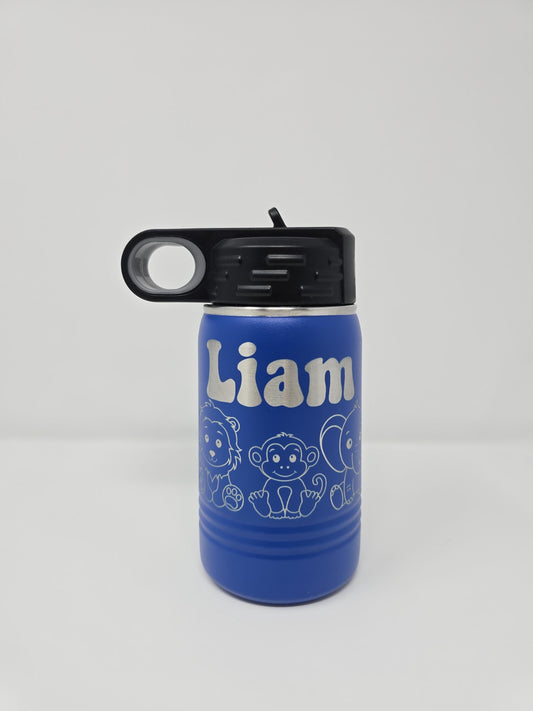 custom kids tumbler, personalized kids tumbler, Animals engraved, Personalized tumblers